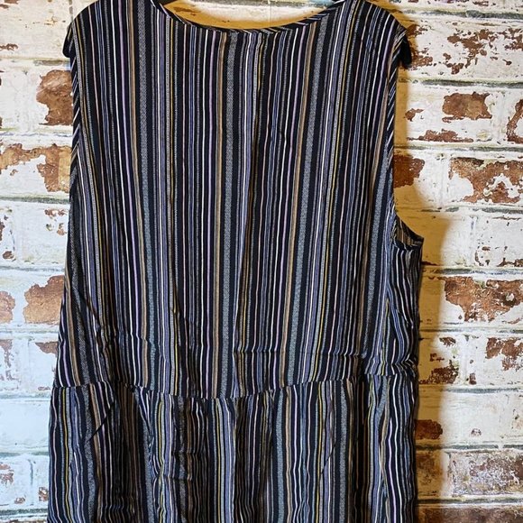 NWT Eyeshadow Striped Sleeveless Baby Doll Tank Blouse - Picture 12 of 12